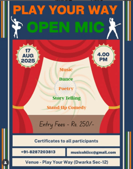 Play Your Way  -  Open Mic Program For Kids