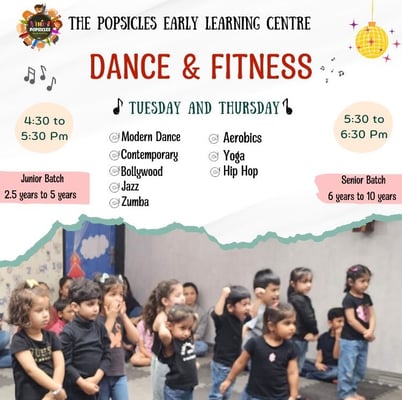 The Popsicles Learn & Play-Dance & Fitness Classes For Kids