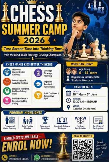 Pratibhalaya-Chess Summer Camp 2026 for Kids