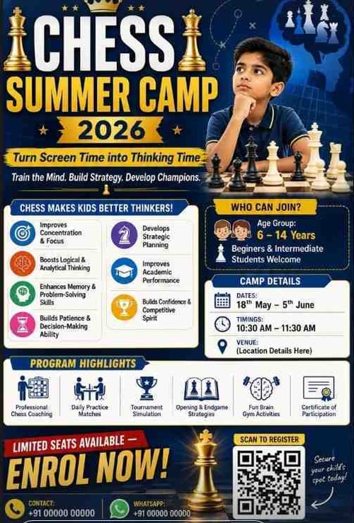 Pratibhalaya-Chess Summer Camp 2026 for Kids