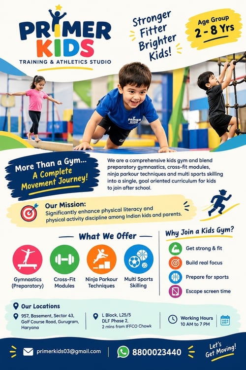 Primer Kids Training and Athletics Studio-Kids Gym and Athletics Training