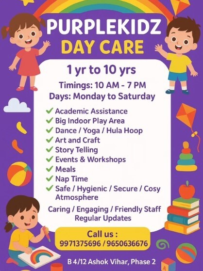 Purple Kidz - Admissions Open For Day Care