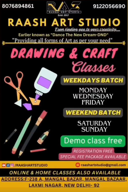 Raash Art Studio-Drawing and Craft Classes