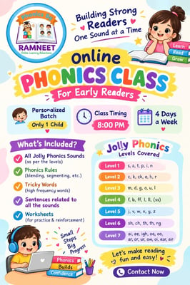 Ramneet Ki Pathshala-Online Jolly Phonics Classes for Early Readers