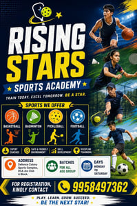 Rising Stars Sports Academy-Basketball Badminton Pickleball And Football Coaching for kids