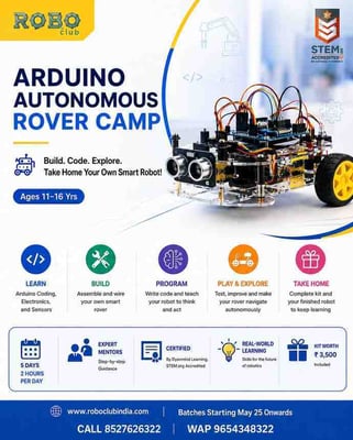 RoboClub-Arduino Autonomous Rover Camp