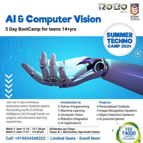 RoboClub-AI Bootcamp - 5-Day Journey! for teens