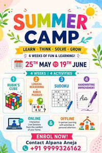 Rubiks Cube Classes By Alpana-Summer Camp 2026
