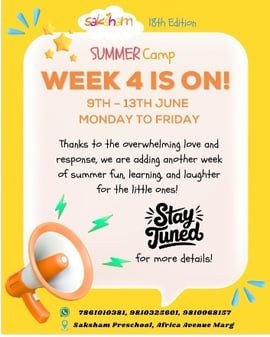 SAKSHAM PRE SCHOOL  -  Summer Camp(13th Edition)