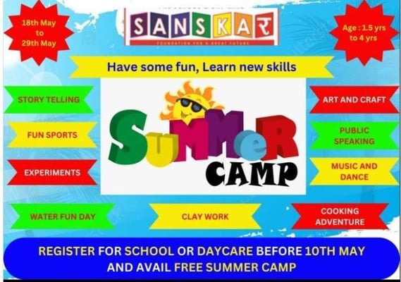 SANSKAR Pre School & Day Care-Summer Camp 2026