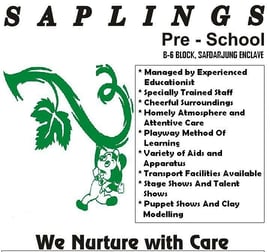 SAPLINGS PRESCHOOL-Admissions Open New Session Starting (Safdarjung enclave)