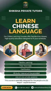 SHIKSHA PRIVATE TUTORS-Learn Chinese Language