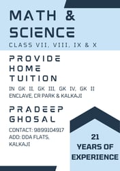 SSP Result Oriented Classes  -  Maths and Science Home Tuition Classes ( GK II )