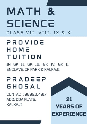 SSP Result Oriented Classes - Maths and Science Home Tuition Classes ( GK II Enclave)