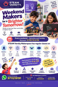 STEAM Varsity-Weekend Makerspace Explore Create and Learn with STEAM