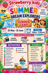 STRAWBERRY KIDZ-Play School Day Care & Activity-Dream Explorers Summer Camp
