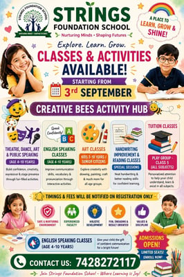 STRINGS PLAY SCHOOL-Creative Bees Activity Hub for Kids