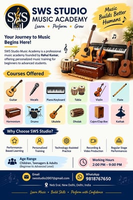 SWS Studio Music Academy-Music and Performing Arts Classes