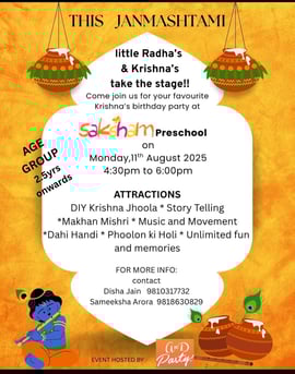 Saksham Pre-school  -  Janmashtami Workshop