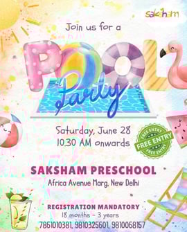 Saksham Pre-school  -  Kids Pool Party