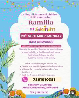 Saksham Pre-school -  Dussehra Celebration