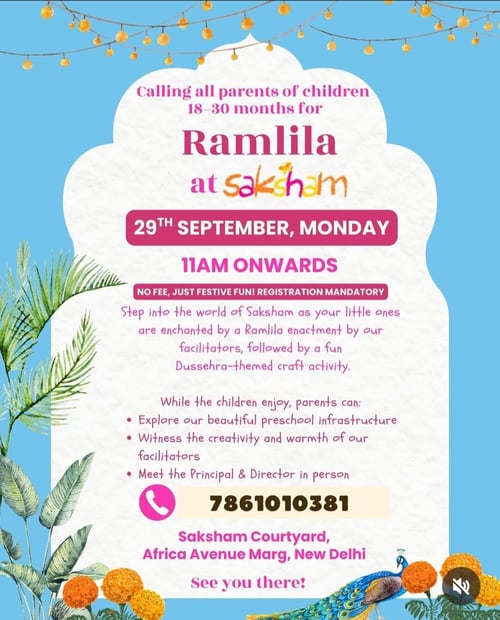 Saksham Pre-school -  Dussehra Celebration