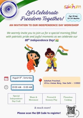 Saksham Pre-school-Independence Day Workshop for Toddlers