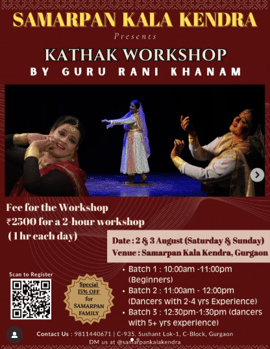 Samarpan Kala Kendra  -  Kathak Dance Workshop