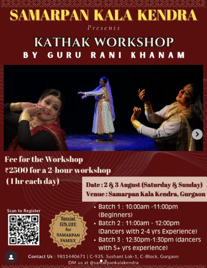 Samarpan Kala Kendra  -  Kathak Dance Workshop