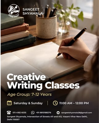 Sangeet Shyamala-Creative Writing Classes for Kids