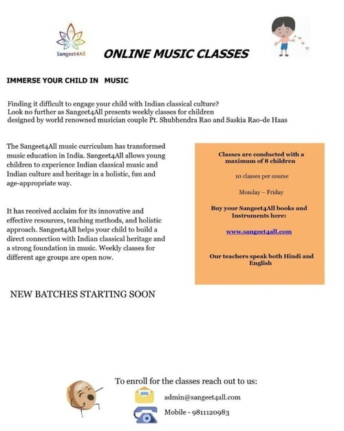 Sangeet4All-Online Music Classes for Children