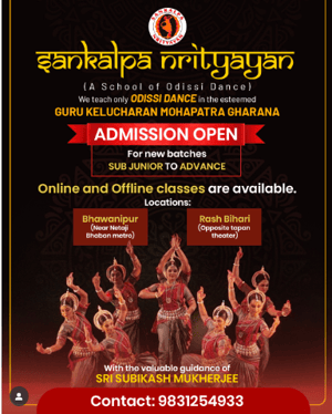 Sankalp Odissi Dance Centre  -  Admissions Open For Dance Classes