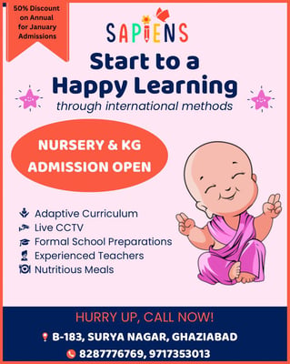 Sapiens-Nursery & KG Admission Open