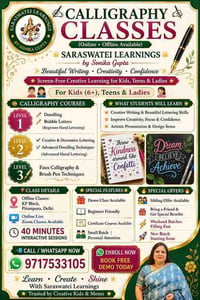 Saraswatei Learnings-Calligraphy Classes for Kids