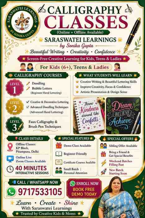 Saraswatei Learnings-Calligraphy Classes for Kids