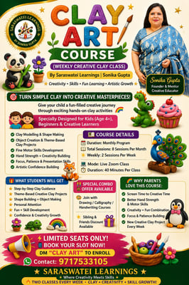 Saraswatei Learnings-Clay Art Course for Kids