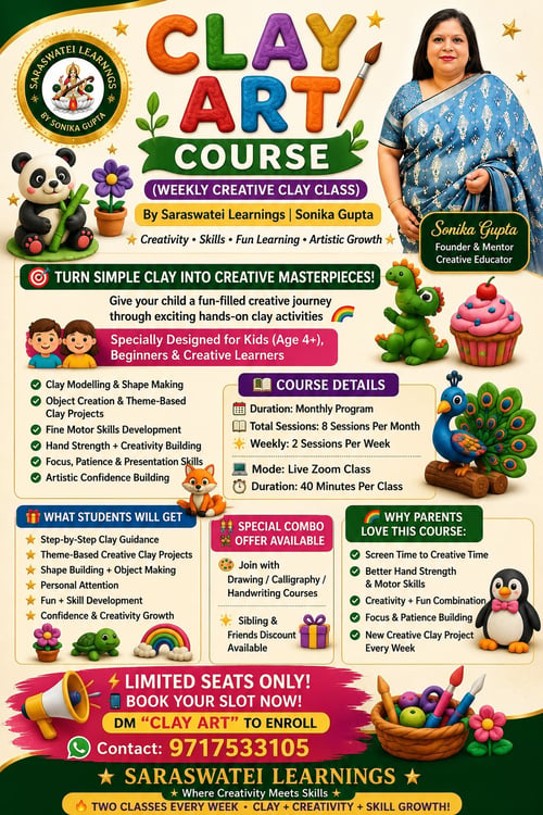 Saraswatei Learnings-Clay Art Course for Kids