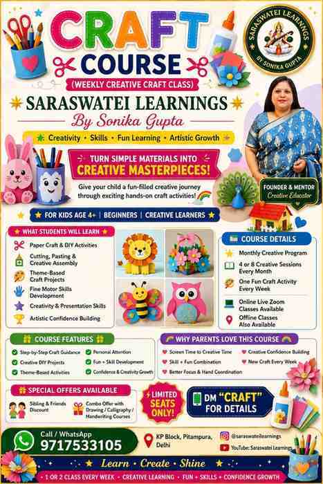 Saraswatei Learnings-Craft Course for Kids