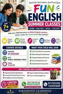 Saraswatei Learnings-Fun English Summer Camp Classes
