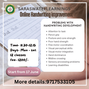Saraswatei-learnings-Handwriting Improvement