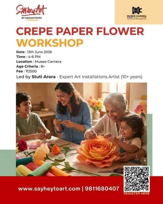 Say Hey to Art-Crepe Paper Flower Workshop for Kids
