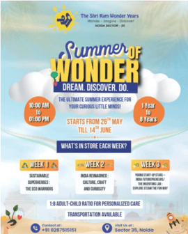The Shri Ram Wonder Years- Noida summer camp
