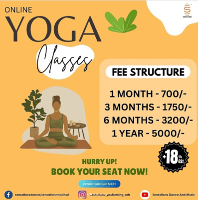 Sensationz Dance  -  Online Yoga Classes