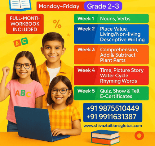 Shivaz Tuitions  -  Online Workshop For Kids