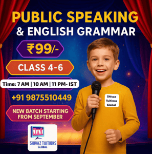 Shivaz Tuitions  -  Public Speaking and English Grammar Classes