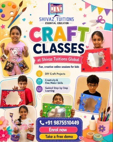 Shivaz Tuitions-Creative Craft Classes for Kids