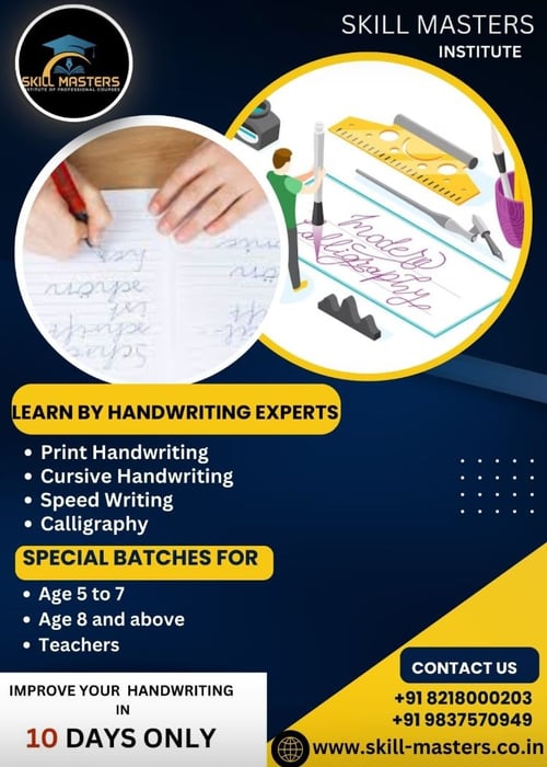 Skill Masters Institute of Professional Courses-Handwriting Classes