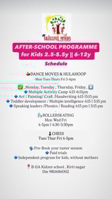 Skillful Minds  -  AFTER-SCHOOL PROGRAMME FOR KIDS (KIRTI NAGAR)