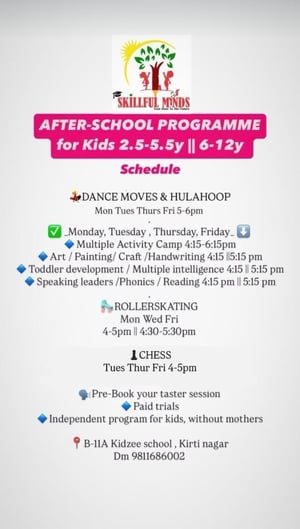 Skillful Minds  -  AFTER-SCHOOL PROGRAMME FOR KIDS (KIRTI NAGAR)
