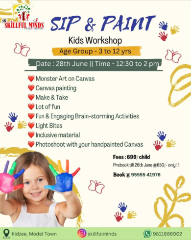 Skillful Minds  -  SIP & Paint Kids Workshop